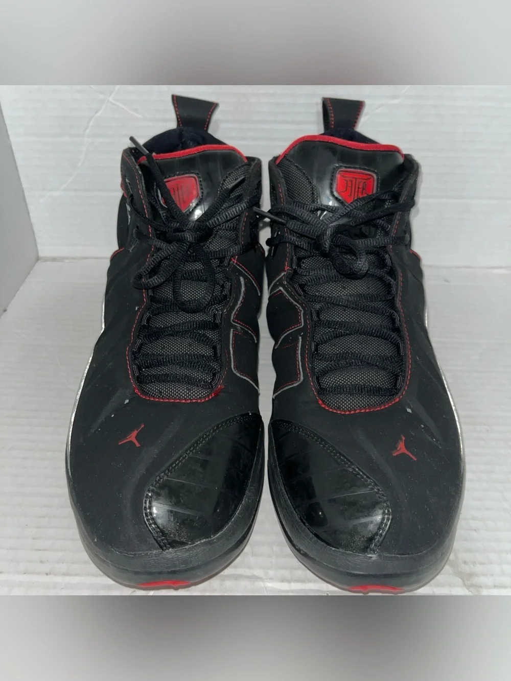Jordan Jumpman 456 Jeter Clutch Bred size 12 black red 318594-011 Mid Top